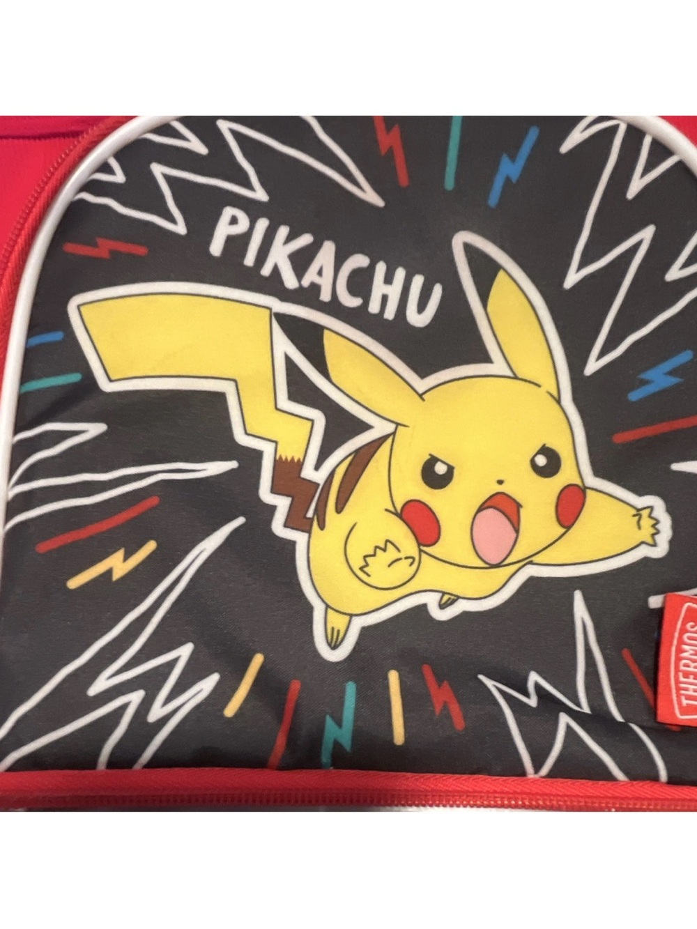 Thermos Kids Pikachu Black Yellow Red Lightning Backpack